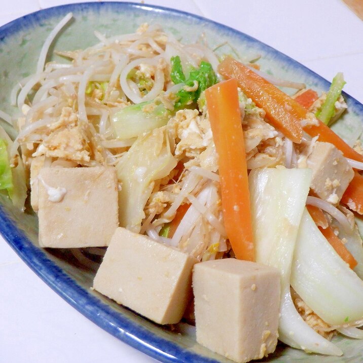 簡単・ヘルシー❤高野豆腐でマーミナーチャンプルー